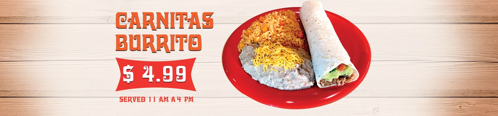 Carnitas Burrito Special