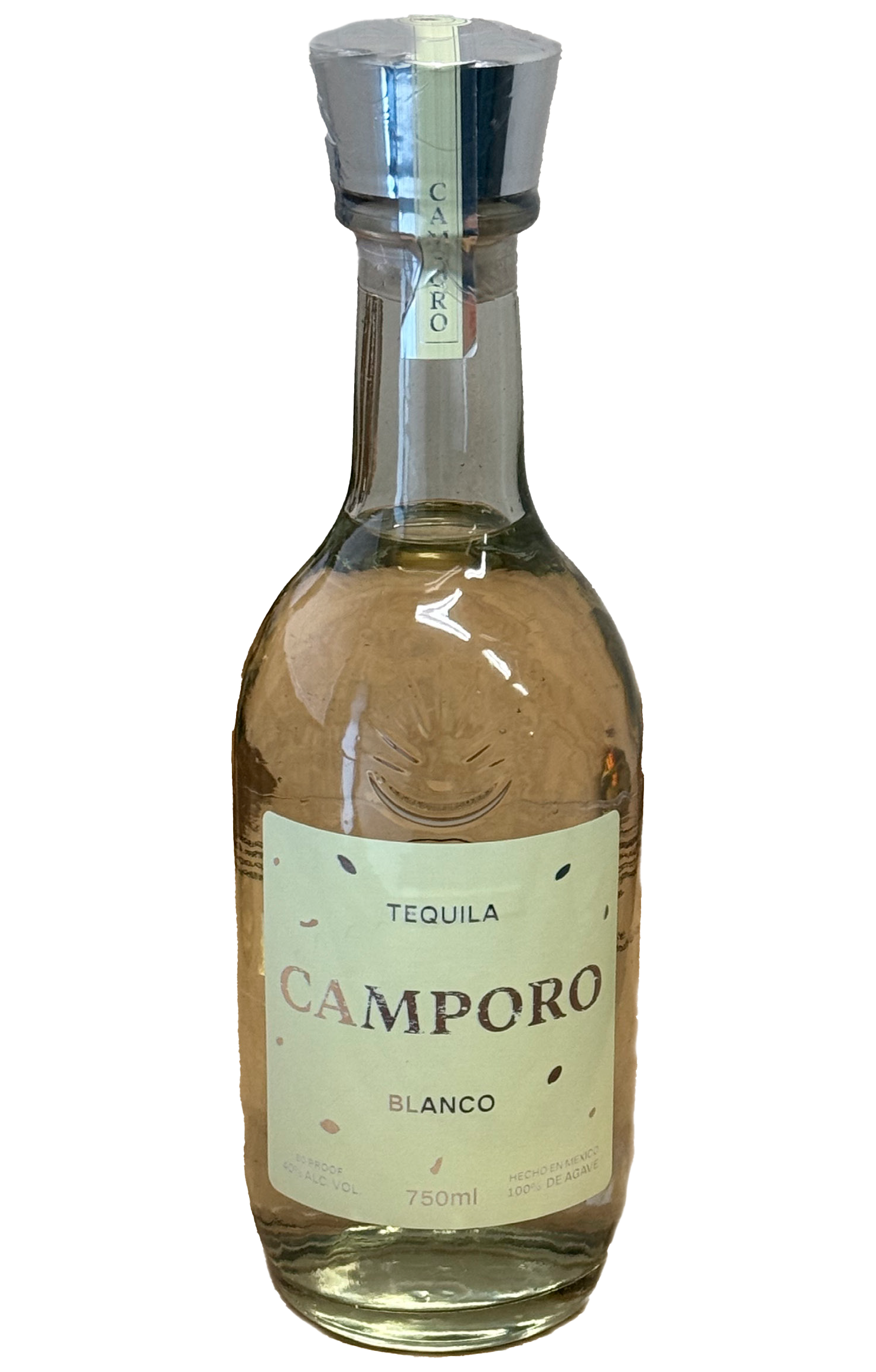 Botella grande de Tequila Camporo Blanco