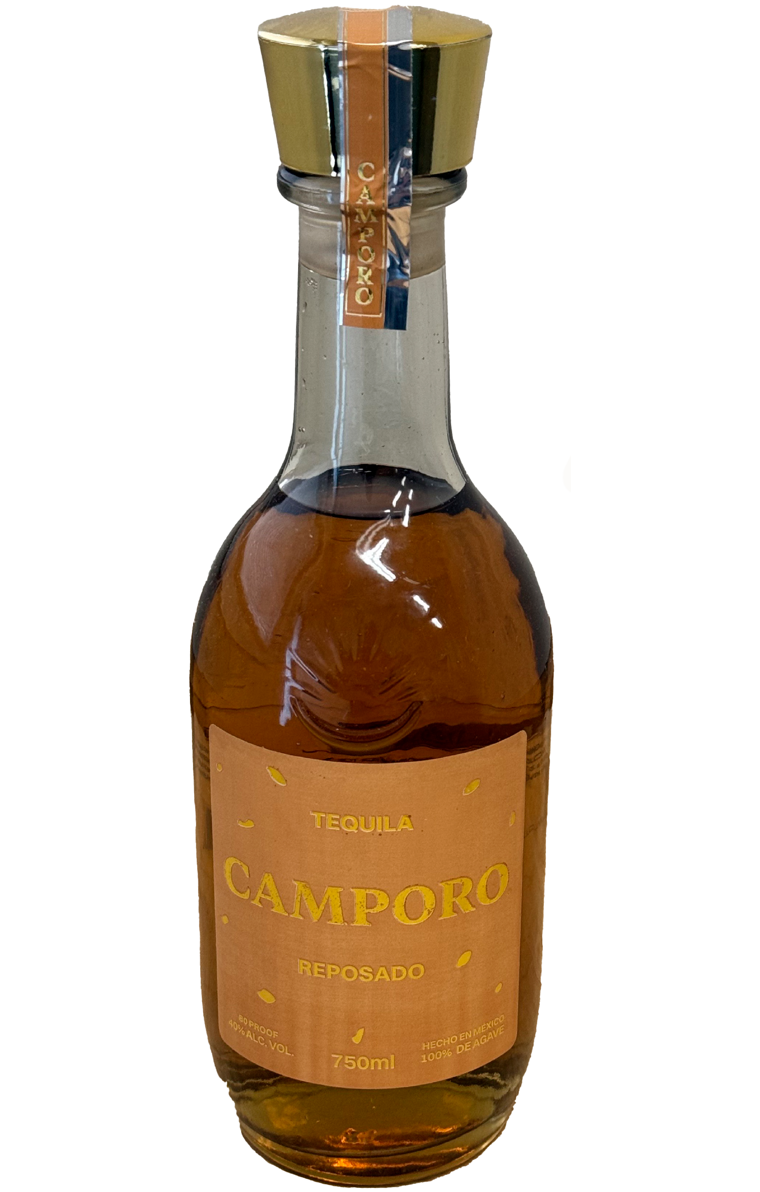 Botella grande de Tequila Camporo Reposado